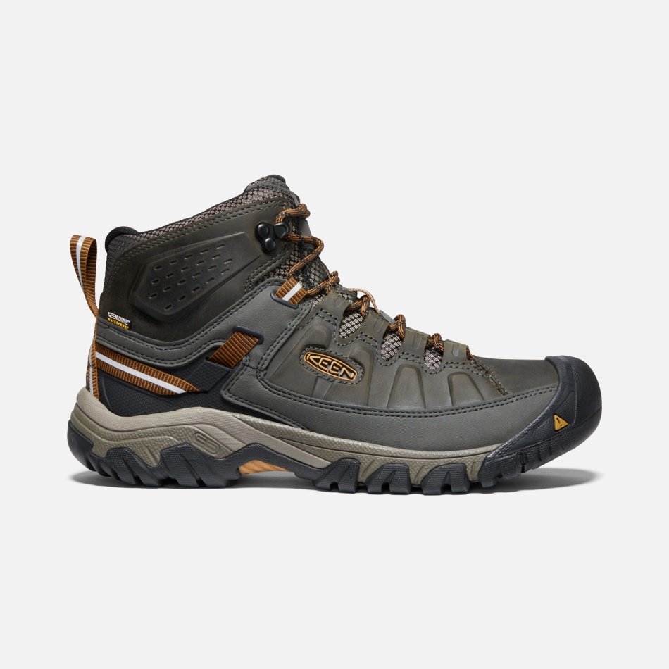 Black Olive-Golden Brown Men's Targhee III Waterproof Hiking Boots Keen