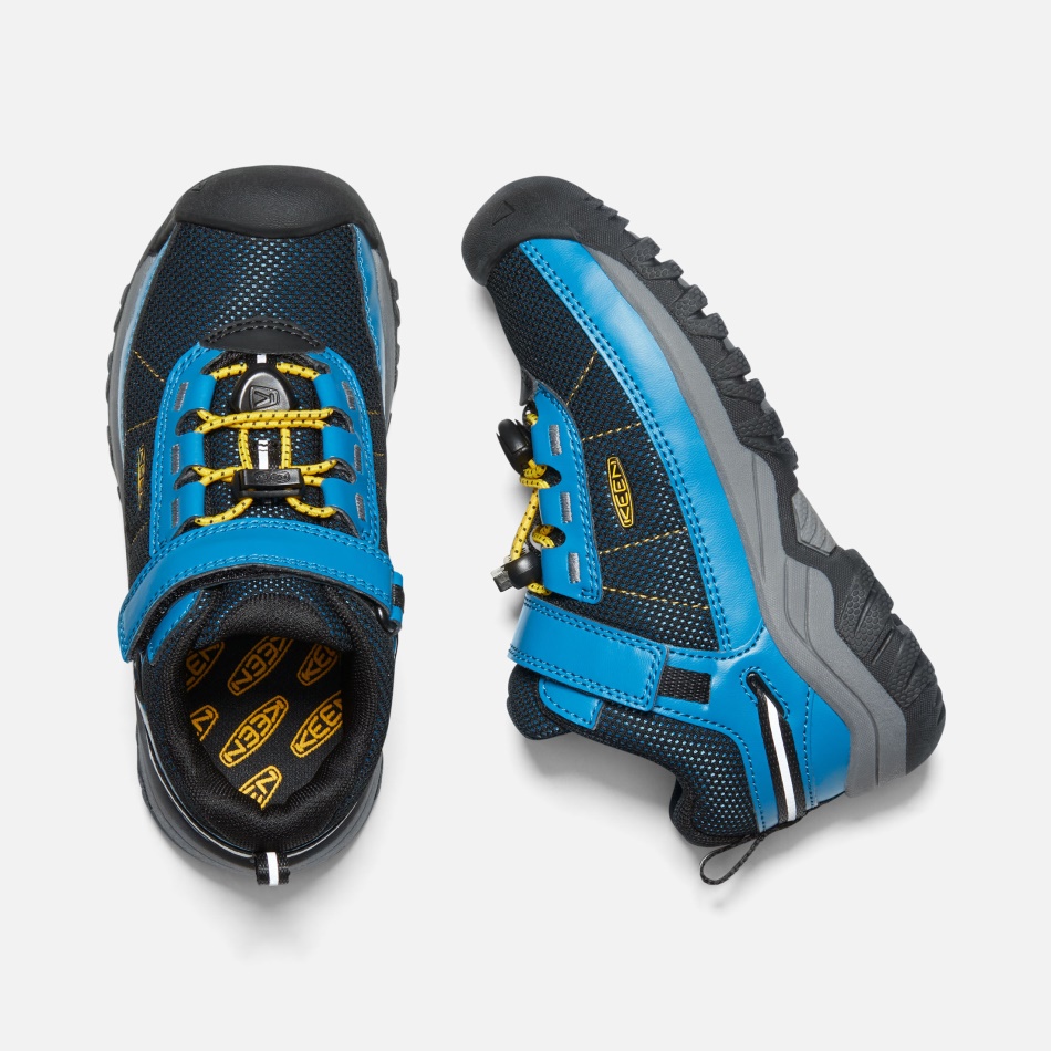 Mykonos Blue-Keen Yellow Keen Younger Kids' Targhee Sport Vent Hiking Shoes