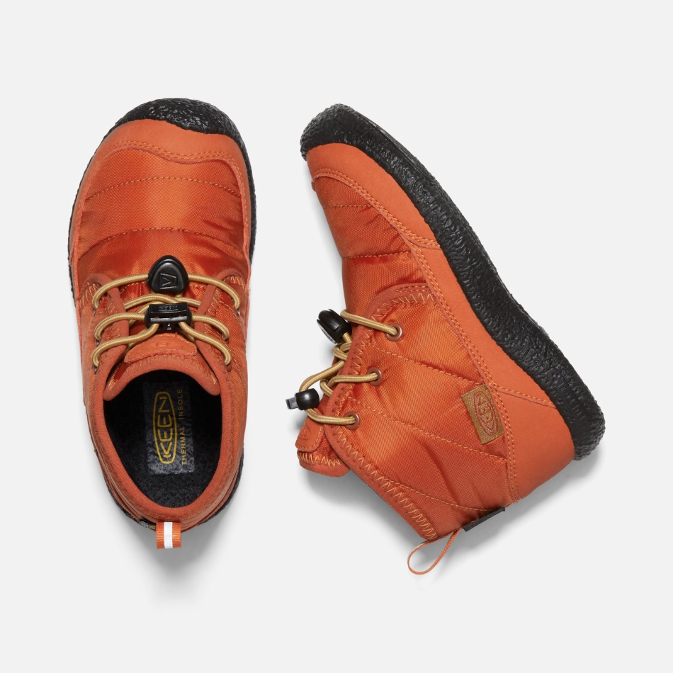 Younger Kids' Howser II Waterproof Chukka Potters Clay-Black Keen