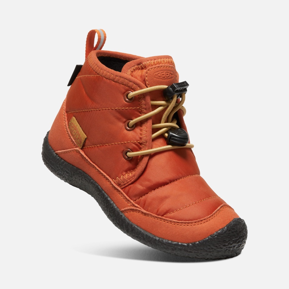 Younger Kids' Howser II Waterproof Chukka Potters Clay-Black Keen