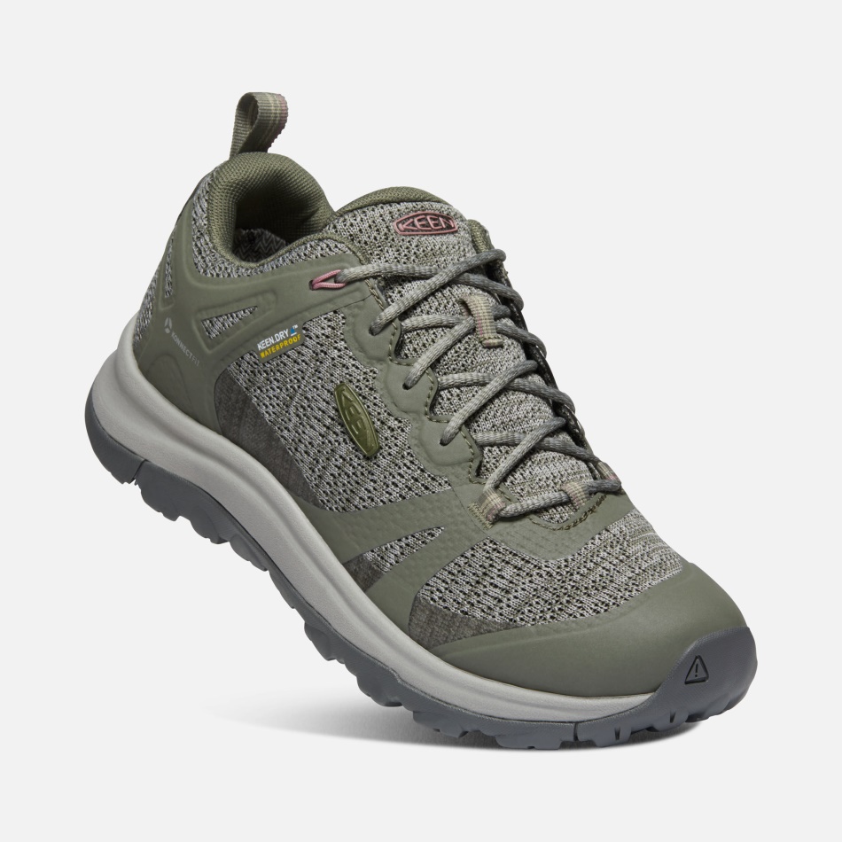 Women's Terradora II Waterproof Hiking Trainers Keen Dusty Olive-Nostalgia Rose