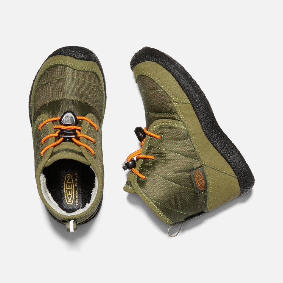 Younger Kids' Howser II Waterproof Chukka Keen Capulet Olive-Russet Orange