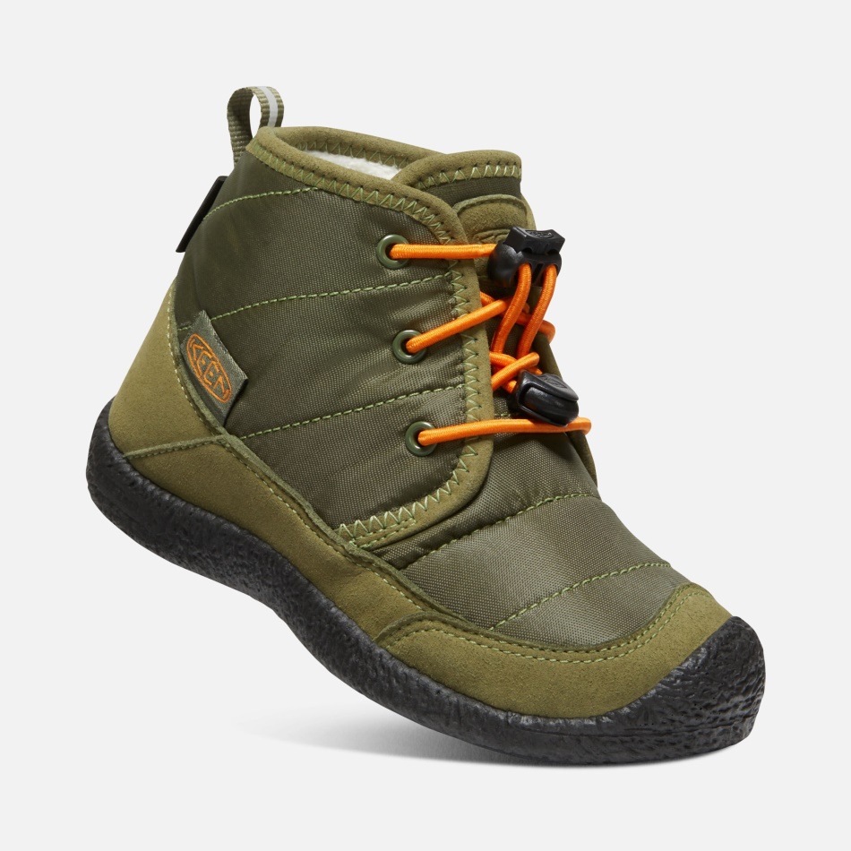Younger Kids' Howser II Waterproof Chukka Keen Capulet Olive-Russet Orange