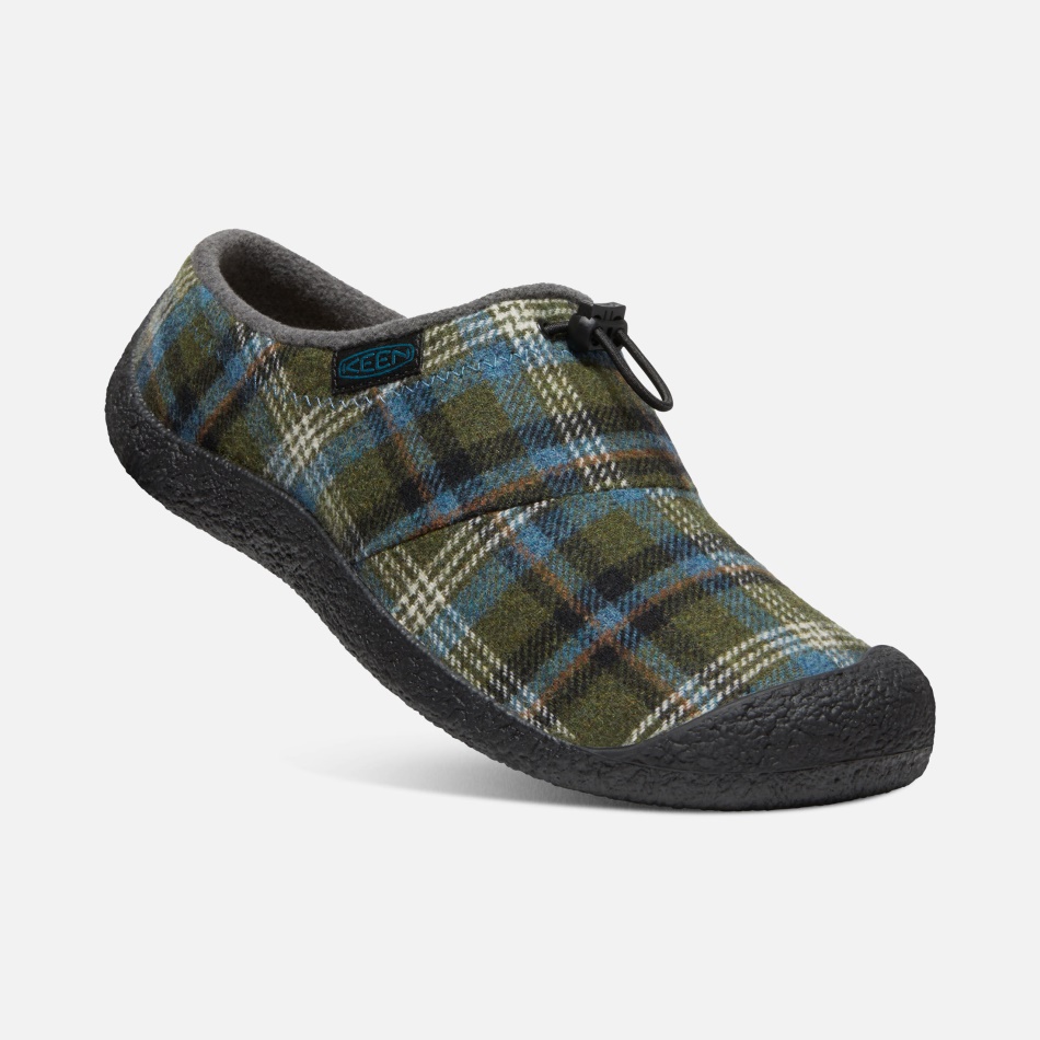 Green Plaid-Black Keen Men's Howser III Slide