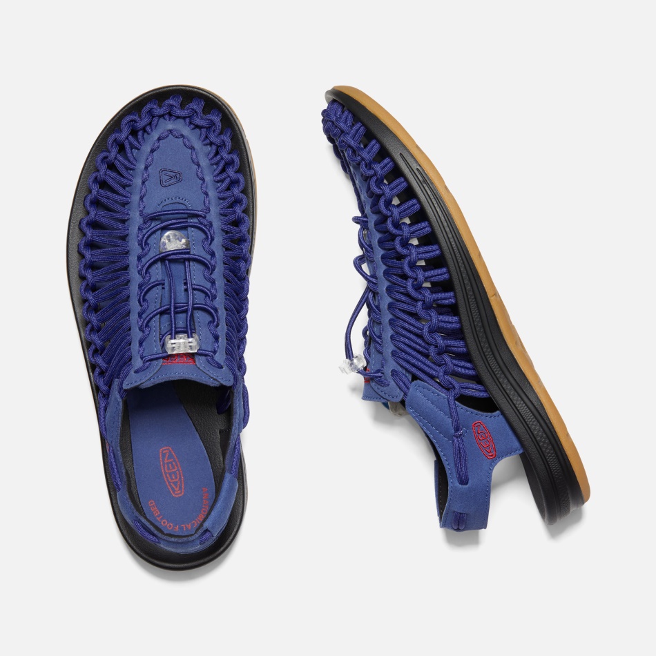 Keen Men's UNEEK Blue Depths-Red Carpet