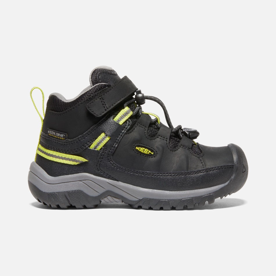 Keen Black-Steel Grey Younger Kids' Targhee Waterproof Hiking Boots