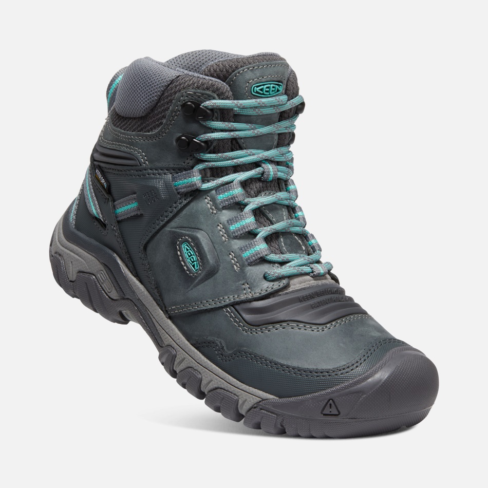 Women's Ridge Flex Waterproof Hiking Boots Keen Steel Grey-Porcelain